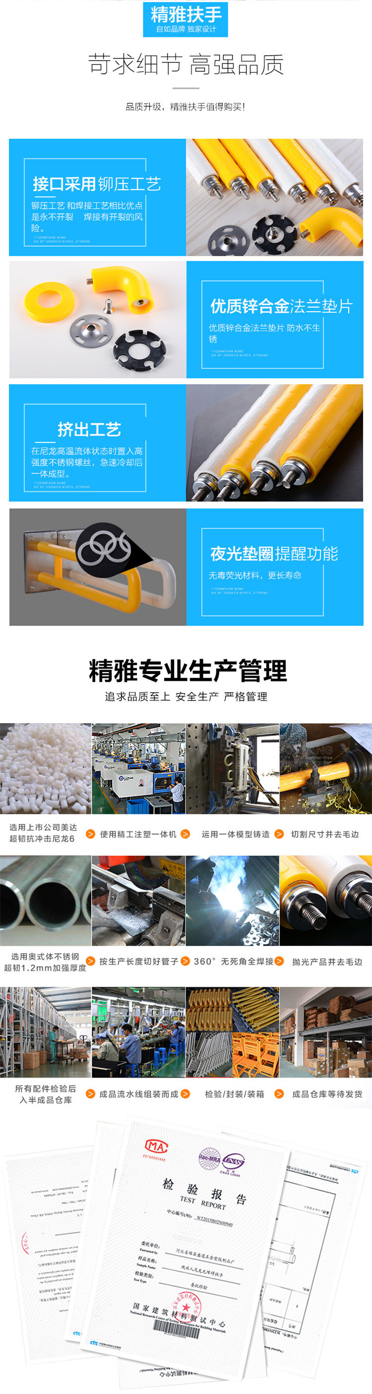 廠家直銷精雅馬桶扶手 不銹鋼老年人殘疾人孕婦把手 衛生間拉手示例圖3