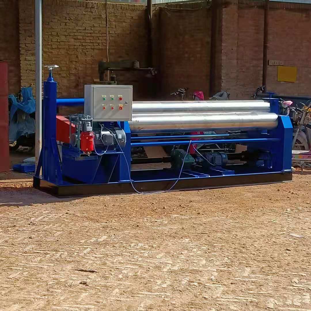 手搖式鐵板三輥卷圓機滾圓機 電動液壓卷板機 渦輪蝸桿機械卷筒機示例圖1