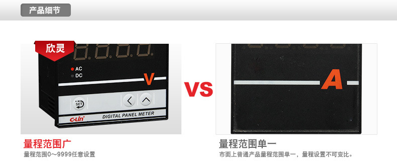 欣靈SX-96 輸入標準信號 數(shù)顯電流表電壓表頻率表功率表數(shù)字儀表示例圖7