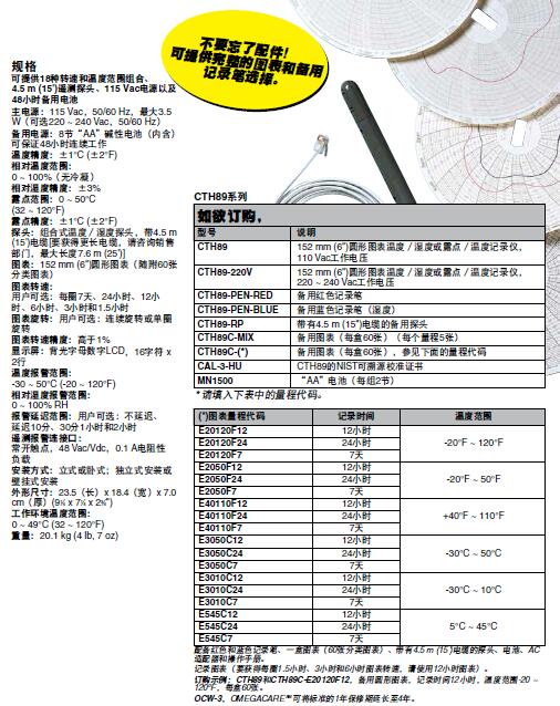 CTH89 Omega歐米茄原裝正品 圓形圖表記錄儀示例圖3