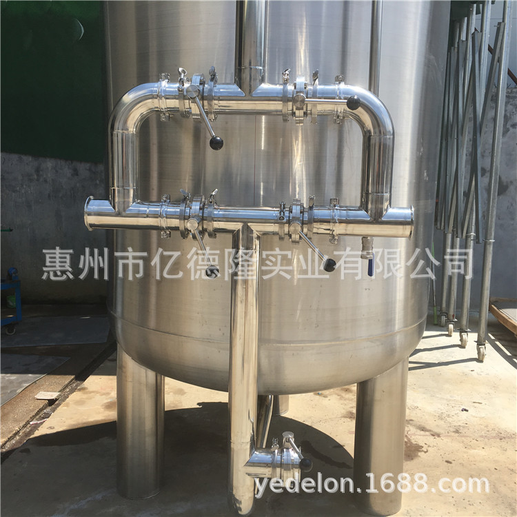 304不銹鋼機械罐 石英砂 活性炭多介子過濾罐材質 外部管路蝶閥示例圖12