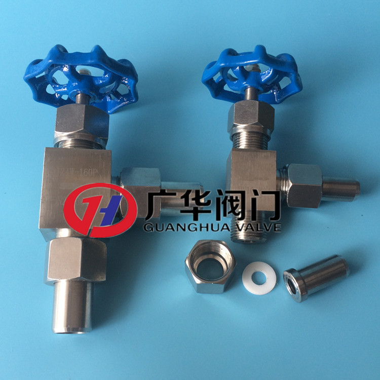 焊接式直角針形截止閥 J24W-160P外螺紋角式針型閥 90度角閥廠家示例圖8