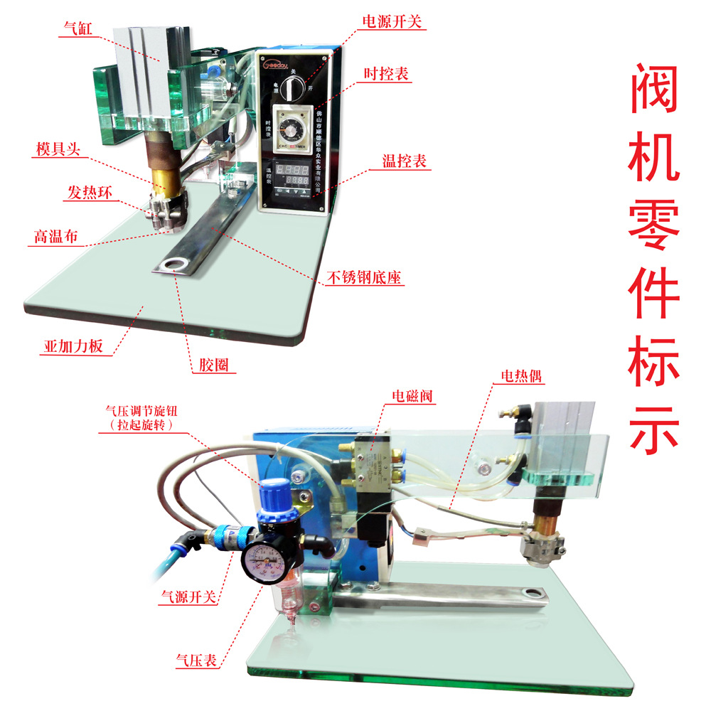 飼料袋排氣閥腳踏式半自動(dòng)方便裝閥機(jī) 熱壓制閥機(jī)-JP1示例圖1