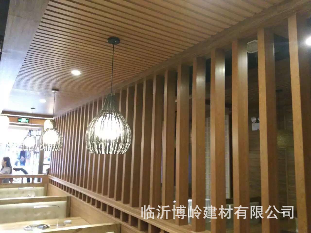 博嶺生態(tài)木100*200方木 方通吊頂假梁 立柱隔斷 生態(tài)木方通示例圖9