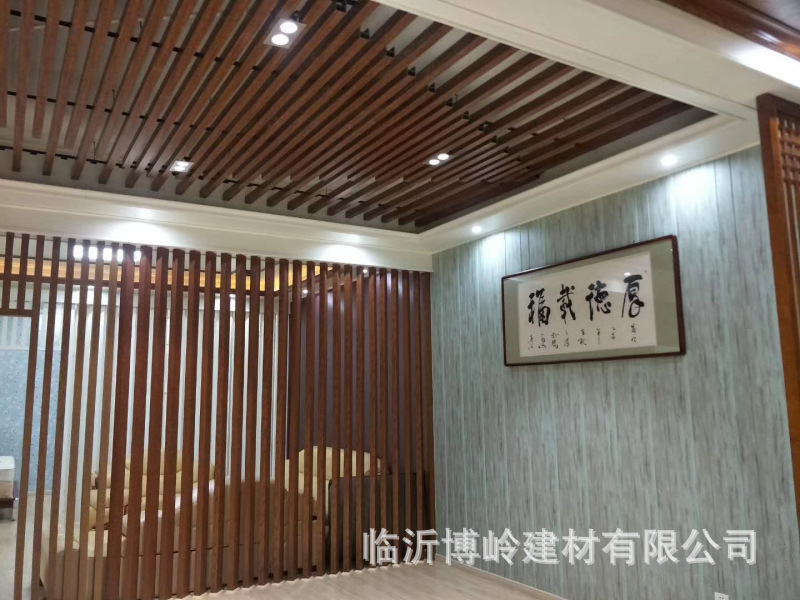 博嶺生態(tài)木100*200方木 方通吊頂假梁 立柱隔斷 生態(tài)木方通示例圖10