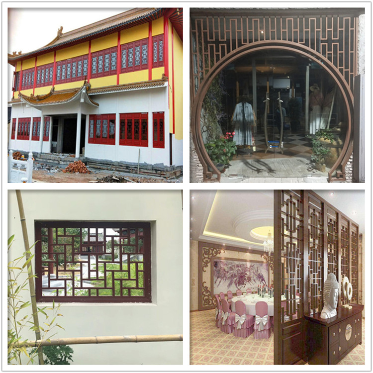 圓形鋁花格黑色定制 隔斷鋁花格烤漆加工 大堂隔斷鋁裝飾建材批發(fā)商示例圖9
