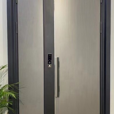 雙面4個厚鑄鋁門風(fēng)水進(jìn)財入戶門智能密碼鎖安全防盜門包郵包安裝