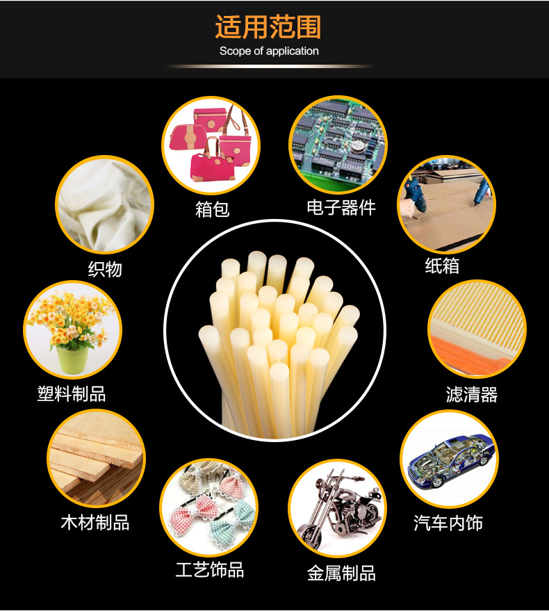 加強(qiáng)微黃色熱熔膠棒批發(fā)價格高粘通用熱熔膠條廠家直銷膠棒101A示例圖5