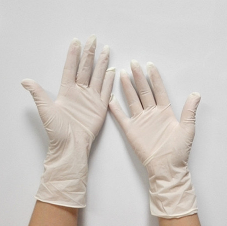 LATEX 一次性乳膠手套9寸無粉麻面乳膠檢查手套彈性好耐拉伸示例圖1