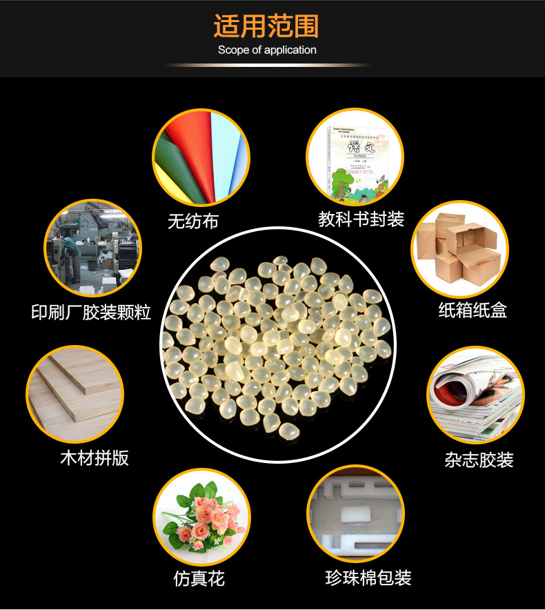 黃色快干3-9秒熱熔膠粒批發價格,黃熱熔膠粒采購,黃色熱熔膠粒示例圖7