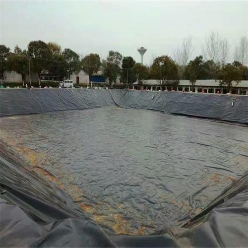 養(yǎng)殖土工膜高密度聚加厚膜黑色土工防滲膜50米長啟軒高密度聚加厚膜
