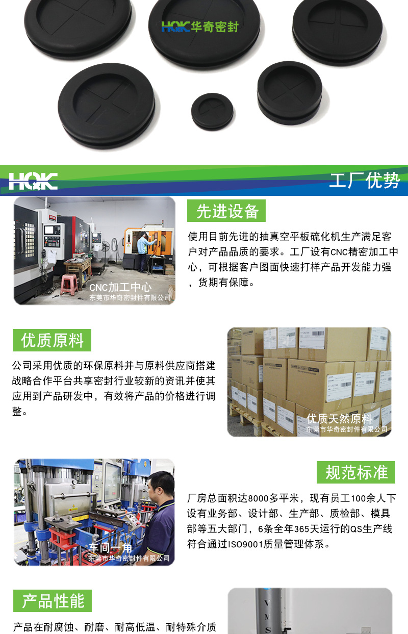 華奇生產雙面帶膜護線圈橡膠耐磨護線環60黑色雙面防塵護線套示例圖7