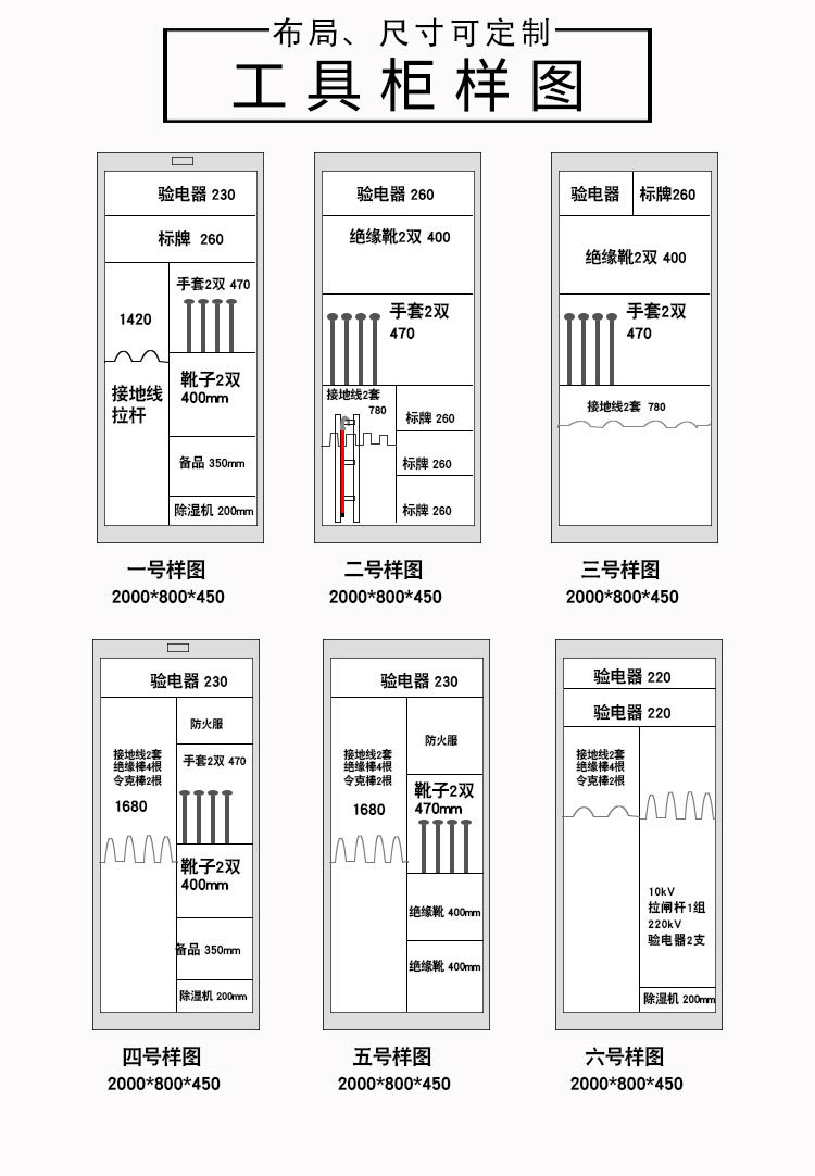 全智能LED屏安全工具柜 配電房恒溫除濕紅外探頭電力安全工器具柜示例圖10