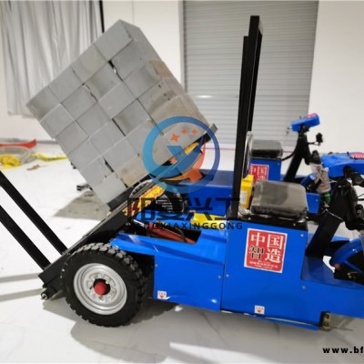 湖南郴州工地背磚車新型叉磚車工作視頻