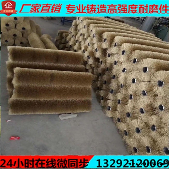 磚廠滾筒篩沙機鋼絲刷磚煤廠土篩網堵眼岳陽樓切坯鋼絲磚機件打磨除銹