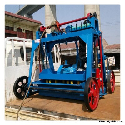 移動式水泥墊塊磚機 全自動馬路花透水磚機 建筑垃圾制磚生產線