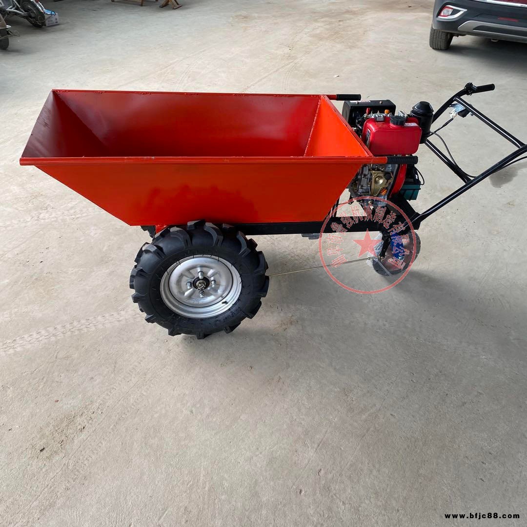 手推式汽油手推車 沙石石灰運(yùn)料小推車 電動(dòng)助力工程推車