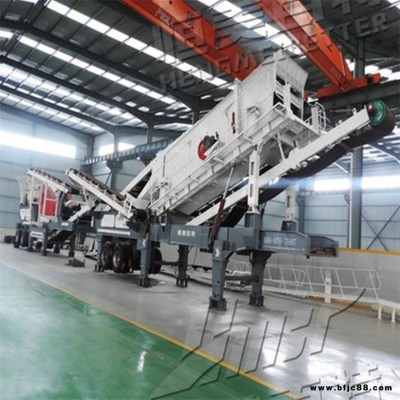 建筑垃圾移動式破碎站 新型反擊式破碎機(jī)推廣 砂石骨料移動碎石機(jī)