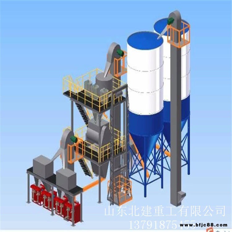 石膏砂漿設備 全自動石膏砂漿生產(chǎn)線 北建 定做 干粉砂漿設備