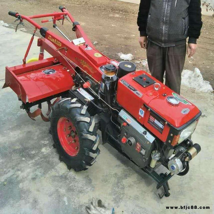 手扶車176柴油機 手扶拖拉機配套旋耕機 手扶車配套開溝培土機  田農直銷