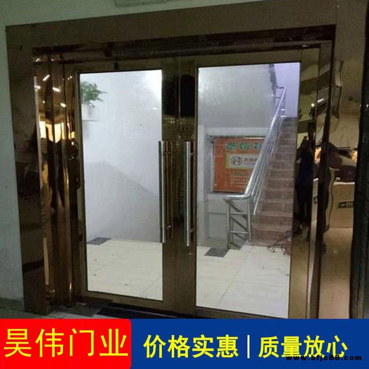 消防不銹鋼玻璃防火門(mén) 昊偉門(mén)業(yè) 玫瑰金防火玻璃門(mén) 隔音防火門(mén) 隔音防火門(mén)