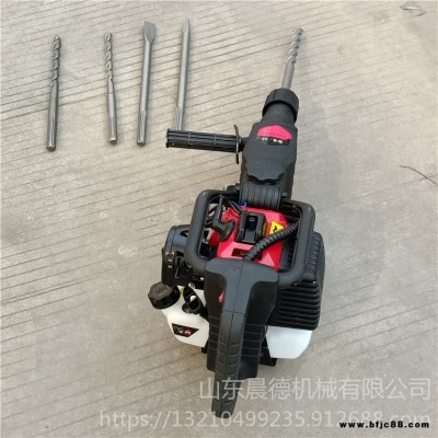 晨德 汽油打樁機 角鋼木樁入地手持打夯機 兩沖程破碎打孔機