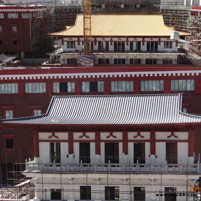 西藏拉薩市鋼結(jié)構(gòu)坡屋面瓦  新型免燒琉璃瓦抗凍防風化