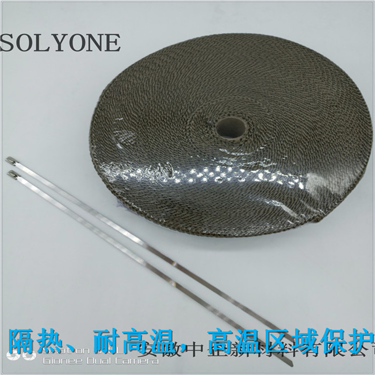 廠家直銷排氣管隔熱布芭蕉布 汽車引擎頭焦布隔熱棉 耐高溫示例圖4