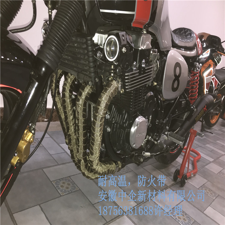 廠家直銷排氣管隔熱布芭蕉布 汽車引擎頭焦布隔熱棉 耐高溫示例圖2