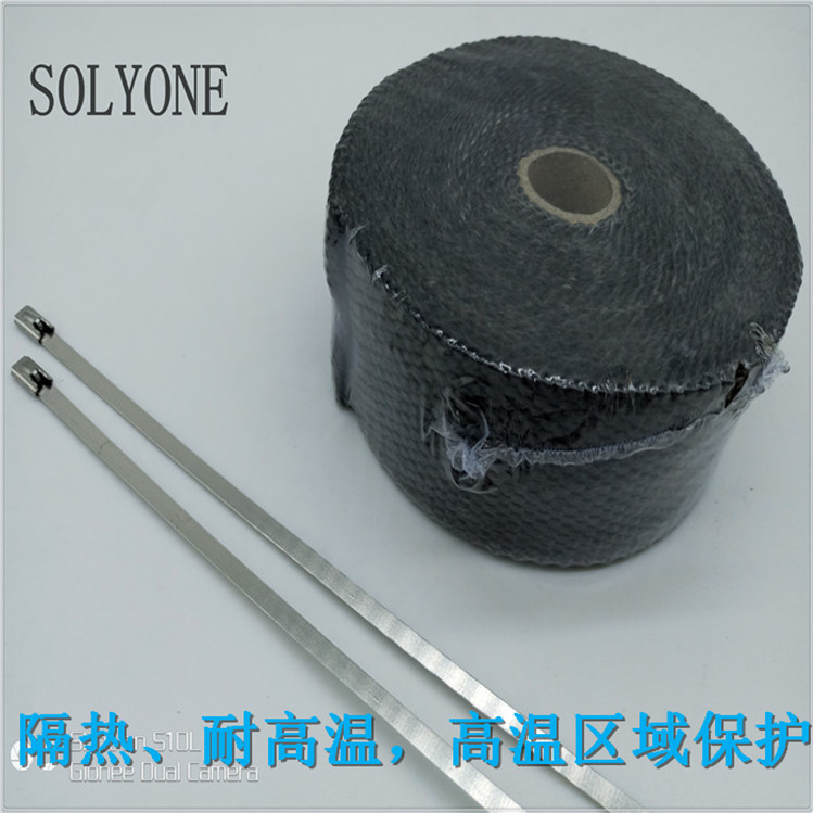 廠家直銷排氣管隔熱布芭蕉布 汽車引擎頭焦布隔熱棉 耐高溫示例圖5