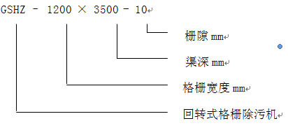 飛力環保GSHZ-300回轉式格柵除污機，機械粗格柵除污機示例圖1