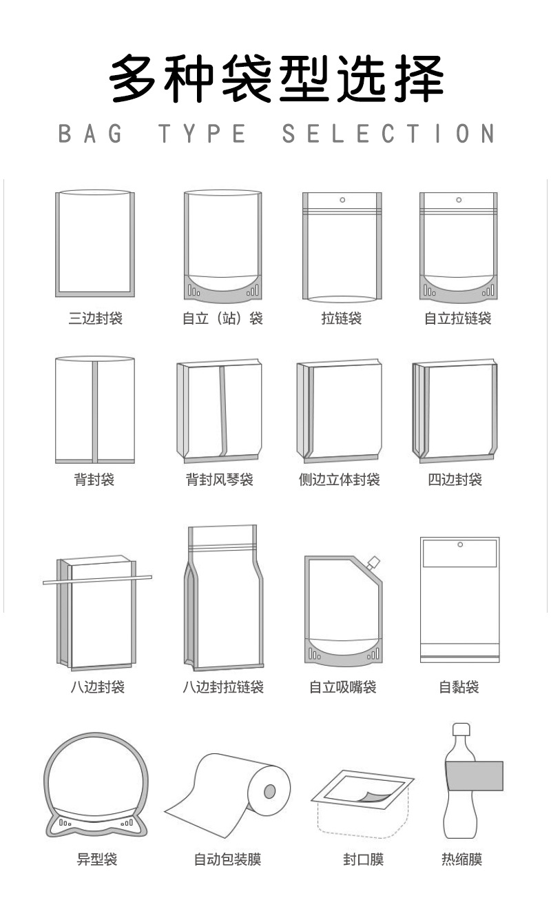 塑料食品包裝袋定制定做 塑料食品包裝袋設計批發廠家 信宇包裝塑料食品包裝袋廠家示例圖6