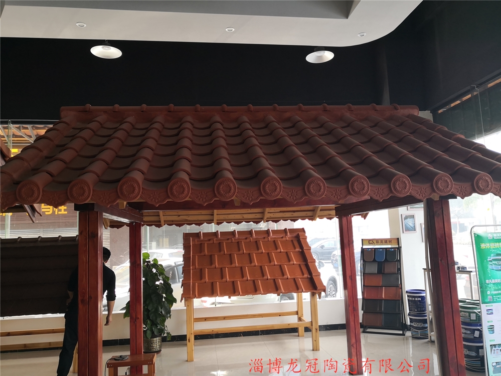 山東淄博琉璃瓦廠家310*310西式瓦3040工程瓦全自動流水線生產