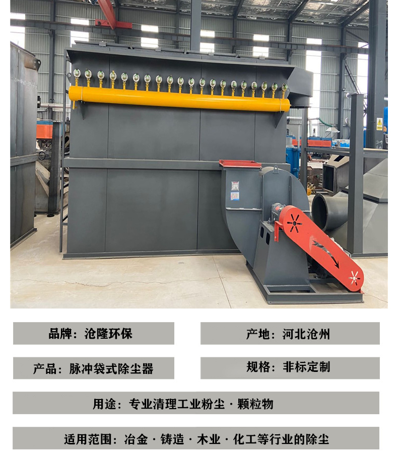 工業(yè)粉塵脈沖布袋除塵器 高溫鍋爐布袋除塵器燃煤鍋爐 大型單機(jī)布袋除塵器示例圖10