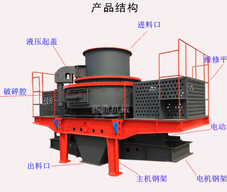 沖擊式細碎制砂機  高產硬石打沙機 砂石骨料沖擊式制砂設備  直通式沖擊破碎機示例圖11